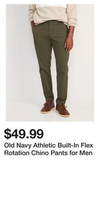 Old Navy Old navy athletic built-in flex rotation chino pants for men offer
