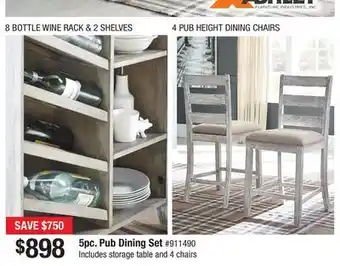 Bad Boy Superstore 5 pc. pub dining set offer