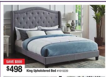 King upholstered bed