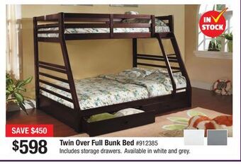 Bad Boy Superstore Twin over full bunk bed offer