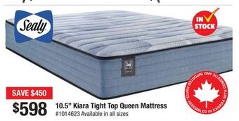 Bad Boy Superstore Sealy® 10.5 kiara tight top queen mattress offer