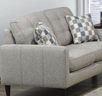 Bad Boy Superstore Loveseat with accent pillows offer