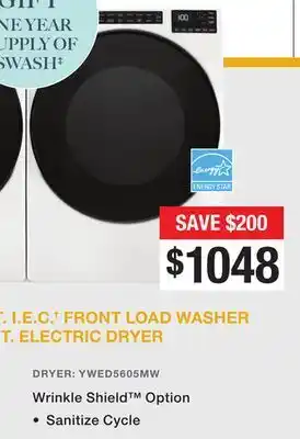 Bad Boy Superstore Whirlpool front load washer and 7.4 cu. ft. electric dryer offer