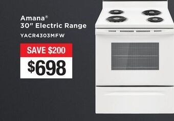Amana® 30 electric range