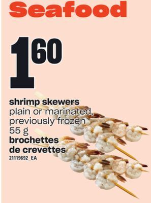 Independent City Market Shrimp skewers, 55 g offer