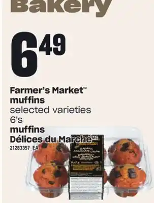 Independent City Market Farmer's market™ muffins, 6's offer