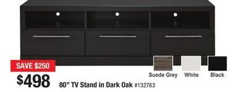 Bad Boy Superstore 80 tv stand in dark oak offer
