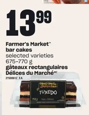 Independent City Market Farmer's market™ bar cakes, 675-770 g offer