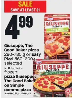 Independent City Market Giuseppe, the good baker pizza, 280-785 g or easy pizzi, 560-600 g offer