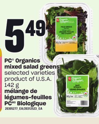 Independent City Market Pc® organics mixed salad greens, 142 g offer