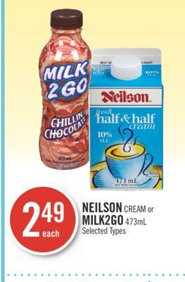 Shoppers Drug Mart Neilson cream or milk2go offer