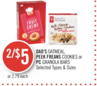 Shoppers Drug Mart Dad's oatmeal peek freans cookies offer