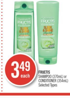 Shoppers Drug Mart Fructis shampoo (370ml) or conditioner (354ml) offer