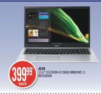 Shoppers Drug Mart Acer 15.6 celeron 4/128gb windows 11 notebook offer