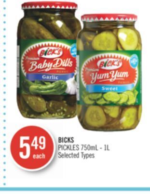 Shoppers Drug Mart Bicks pickles offer
