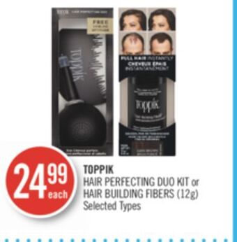 Shoppers Drug Mart Toppik hair perfecting duo kit or hair building fibers (12g) offer