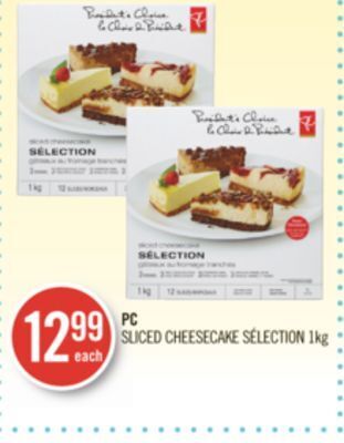 Shoppers Drug Mart Pc sliced cheesecake sélection offer