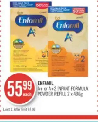 Shoppers Drug Mart Enfamil a+ or a+2 infant formula offer