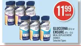 Shoppers Drug Mart Ensure (4's - 6's)meal replacement shakes offer