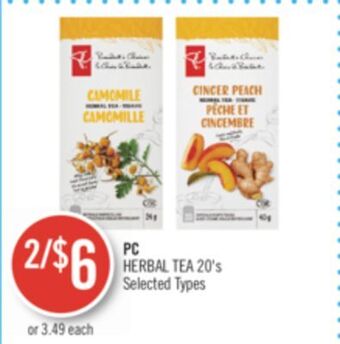 Shoppers Drug Mart Pc herbal tea offer