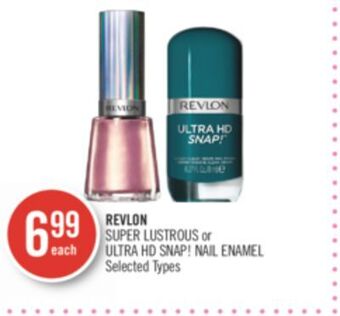 Shoppers Drug Mart Revlon super lustrous or ultra hd snap! nail enamel offer