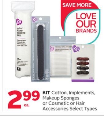 Rexall Kit cotton, implements, makeup sponges or cosmetic or hair accessories offer