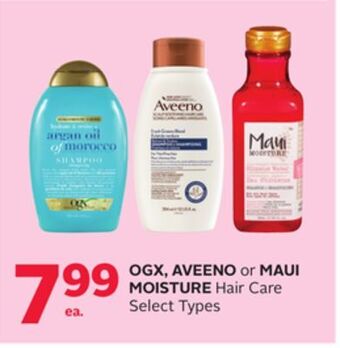 Rexall Ogx, aveeno or maui moisture hair care offer
