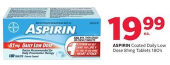 Rexall Aspirin coated daily low dose 81mg tablets offer