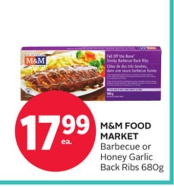 Rexall M&m food market barbecue or honey garlic back ribs offer