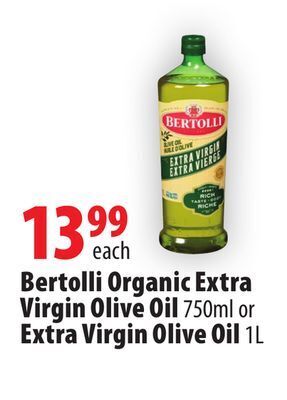 London Drugs Bertolli organic extra virgin olive oil 750ml or extra virgin olive oil 1l offer