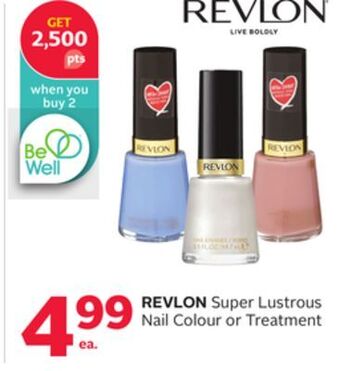 Rexall Revlon super lustrous nail colour or treatment offer