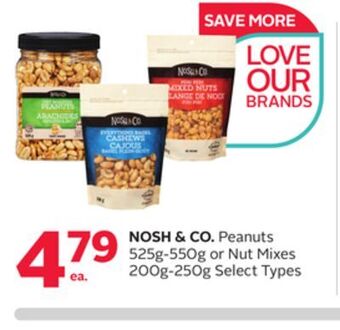 Rexall Nosh & co. peanuts 525g-550g or nut mixes 200g-250g offer