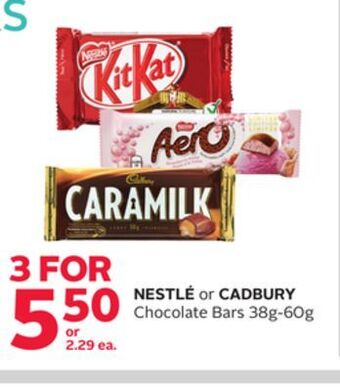 Rexall Nestlé or cadbury chocolate bars offer
