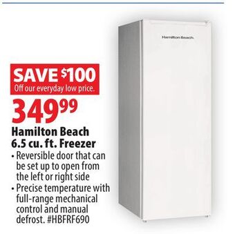 London Drugs Hamilton beach 6.5 cu. ft. freezer offer