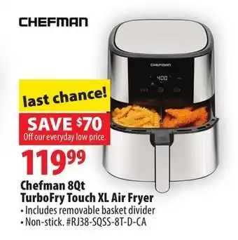 London Drugs Chefman 8qt turbofry touch xl air fryer offer