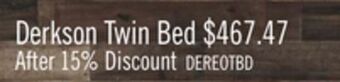 The Brick Derekson twin bed offer