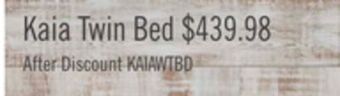 The Brick Kaia twin bed offer