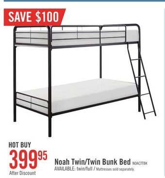 The Brick Noah twin/twin bunk bed offer