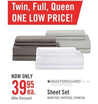The Brick Masterguard® ultra advanced 4-piece queen sheet set - grey offer