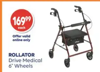 Wellwise by Shoppers Rollator drive medical 6 wheels offer