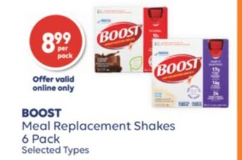 Wellwise by Shoppers Boost meal replacement shakes 6 pack offer