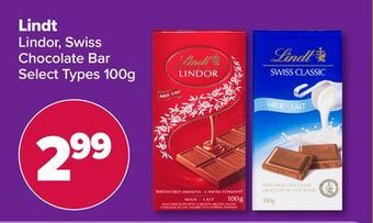 PharmaChoice Lindt lindor, swiss chocolate bar offer