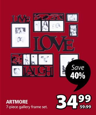 JYSK Artmore 7-piece gallery frame set offer