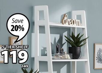 JYSK Herning 5-tier bookcase offer