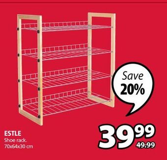 JYSK Estle shoe rack offer