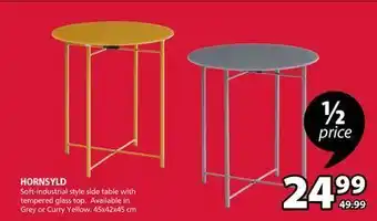 JYSK Hornsyld soft-industrial style side table offer