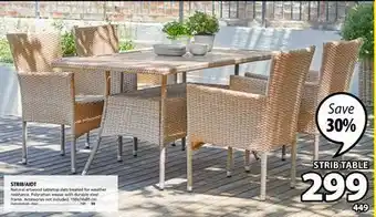 JYSK Strib/aidt natural artwood tabletop slats treated for weather resistance offer