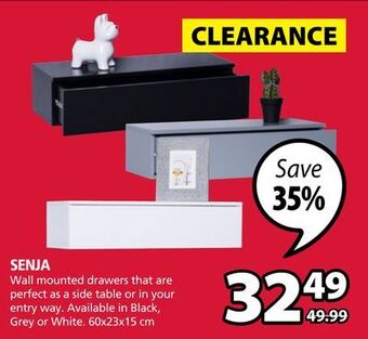 JYSK Senja wall mounted drawers offer
