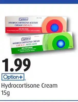 RxHealthMed Option+ hydrocortisone cream offer