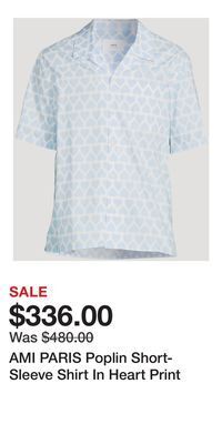 Holt Renfrew Ami paris poplin short-sleeve shirt in heart print offer
